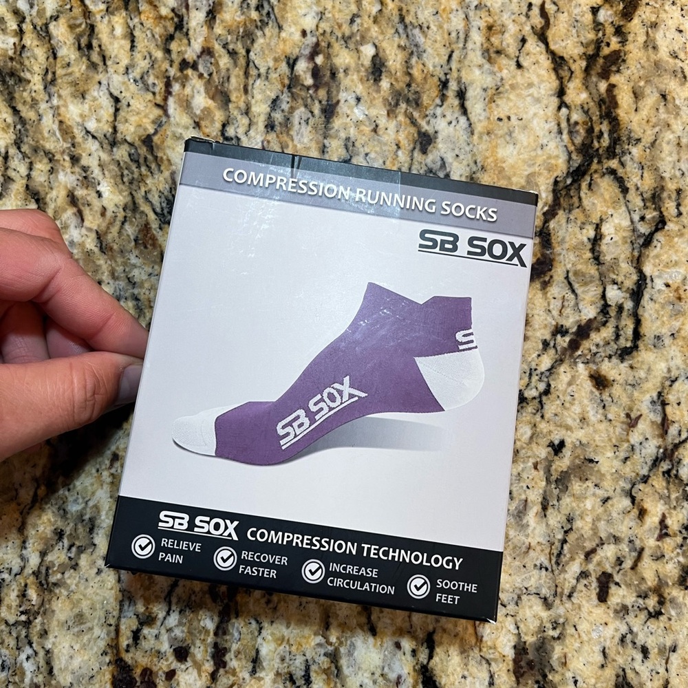SB SOX Purple Compression Running Socks